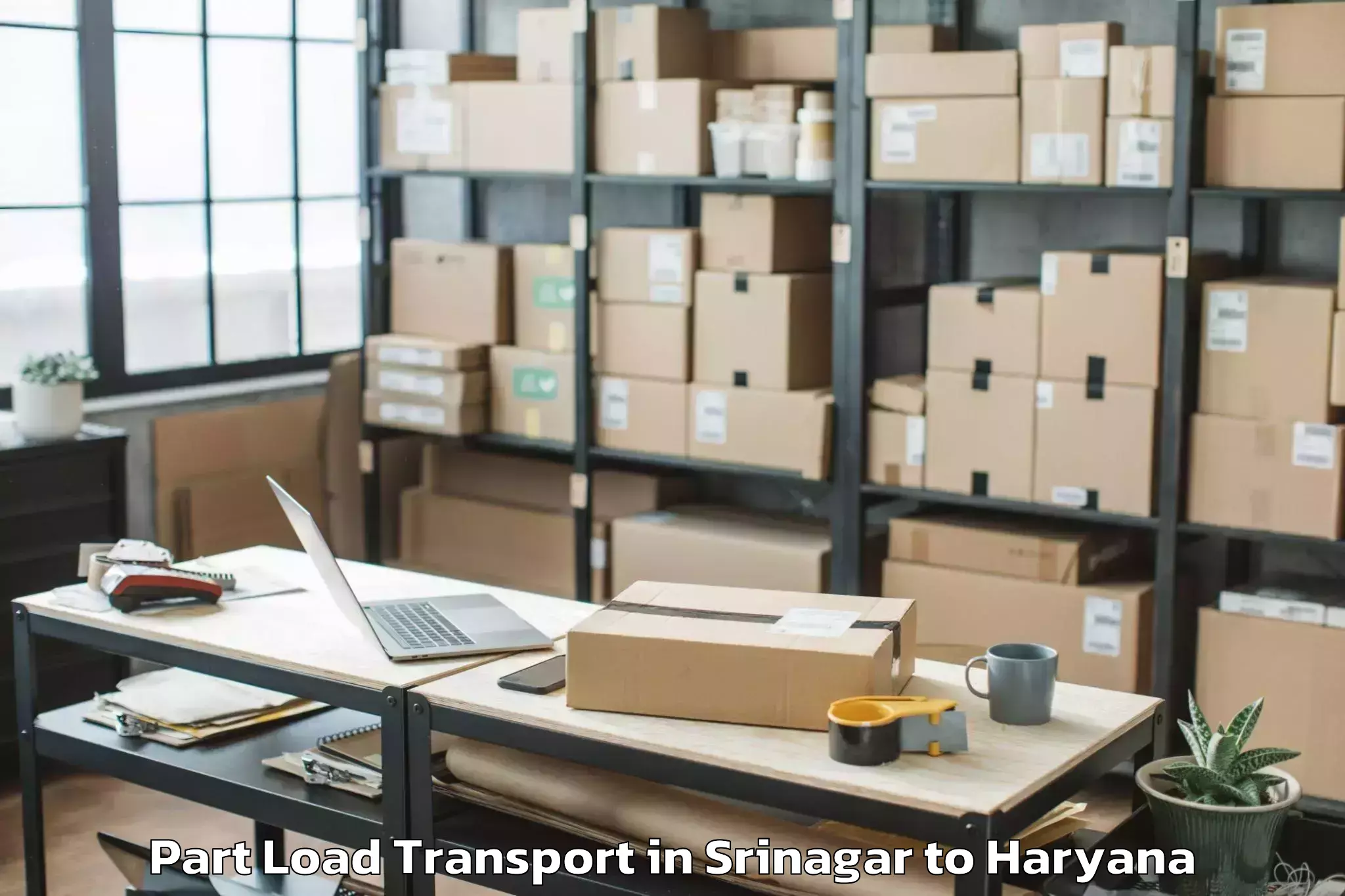 Book Srinagar to Faridabad Part Load Transport